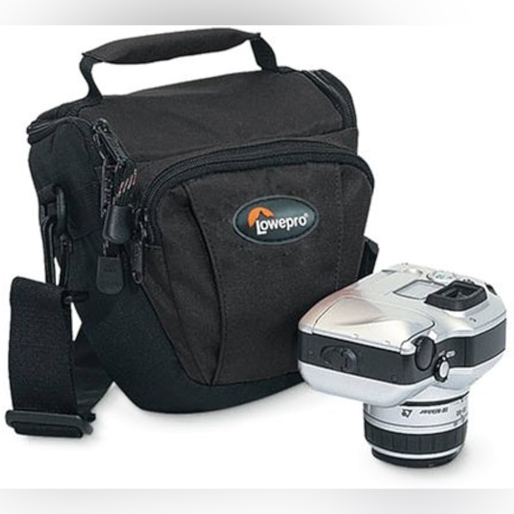 Lowepro Topload Zoom TLZ Mini DSLR Camera Shoulder Bag, Black, 6”x4”x6.5”inside